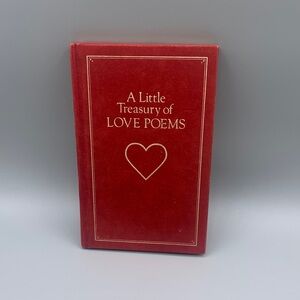 Vintage Red Velvet A Little Treasury of  LOVE POEMS Hard Back Book 1980